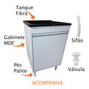 Ver imagem 3 de Gabinete Com Tanque de Lavar Roupa Opção Torneira de Bancada Cor:Preto