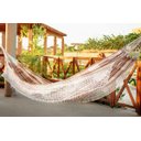 Ver imagem 1 de Rede de Dormir Jaguaruana Casal Xadrez Caramelo Off white