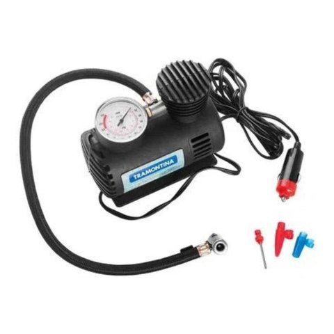 Compressor Ar Portátil para Carros 300 Psi 50 W 12v Cor Preto Tramontina