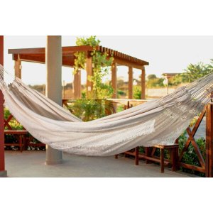 Rede de Dormir Descanso Casal Jaguaruana Natural Off White