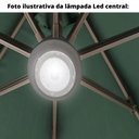 Ver imagem 3 de Ombrelone Lateral Cancun Rivatti 300 cm em Alumínio com Base em Cruz Iluminação LED e Capa em Poliés