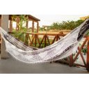 Ver imagem 1 de Rede de Dormir  Jaguaruana Casal Xadrez Off White com Marrom