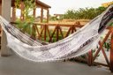 Ver imagem 1 de Rede de Dormir  Jaguaruana Casal Xadrez Off White com Marrom
