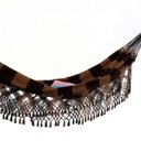 Ver imagem 1 de Rede de Dormir Bucho de Boi Casal Algodão Resistente Marrom Caramelo Luxo