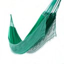 Ver imagem 1 de Rede de Dormir Sol a Sol Brim Verde