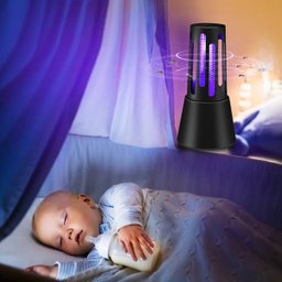 Abajur Armadilha Led Usb Mata Mosquito Pernilongo e Insetos:preto - 3