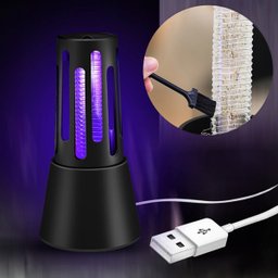 Abajur Armadilha Led Usb Mata Mosquito Pernilongo e Insetos:preto - 4