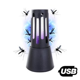 Abajur Armadilha Led Usb Mata Mosquito Pernilongo e Insetos:preto - 1
