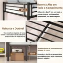 Ver mais imagens de Beliche Multifuncional Solteiro Adulto com Mesa Kzings Preto