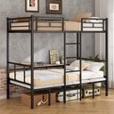 Ver imagem 1 de Beliche Multifuncional Solteiro Adulto com Mesa Kzings Preto