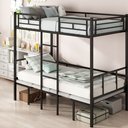 Ver imagem 3 de Beliche Multifuncional Solteiro Adulto com Mesa Kzings Preto