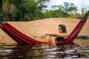 Ver imagem 4 de Rede de Dormir Amazona Camping Vermelha com Preto