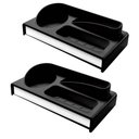 Ver imagem 1 de Conjunto 2 Suportes Organizadores para Pia Porta Detergente Esponja e Sabão Brinox Preto