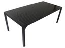 Ver imagem 1 de Mesa Retangular Haiti com Tampo Ripado em Alumínio para Cozinha, Edícula, Área - Preto