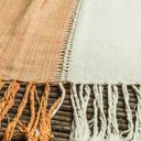 Ver imagem 2 de Manta Xale Trançado Off White com Laranja