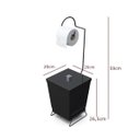 Ver imagem 2 de Lixeira com Suporte de Papel Higiênico Black