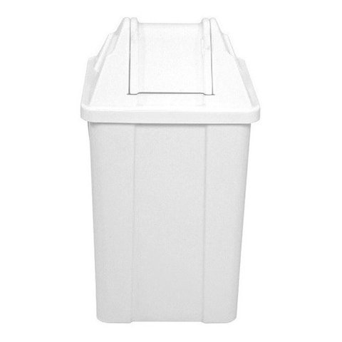 Cesto Quadrado com Tampa Vai-vem 60 Litros Cor:cesto Branco