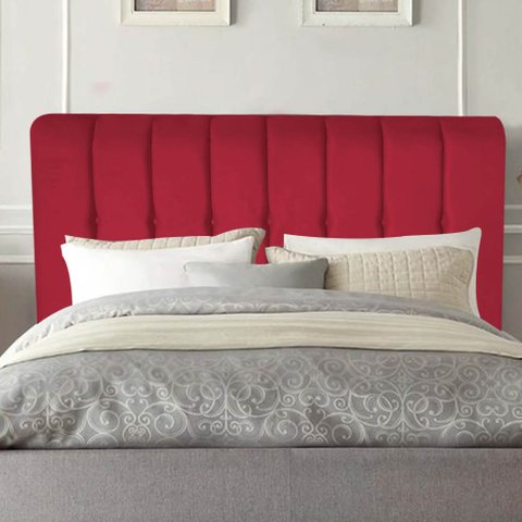Cabeceira Estofada Kiara 140cm Casal Box Quarto Suede Vermelho - Ahazzo Móveis