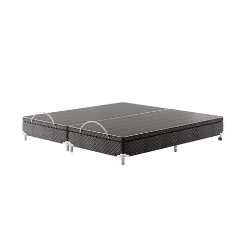 Base Box Baú Bipartido King Spubio Incofal Marrom 198x198x45cm