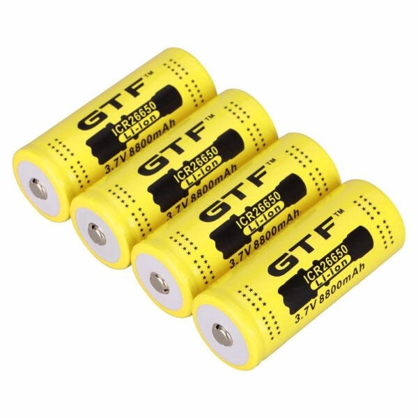 Bateria 26650 de lítio GTF icr2650 8800mAh 3,7V - 4