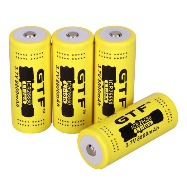 Bateria 26650 de lítio GTF icr2650 8800mAh 3,7V - 5