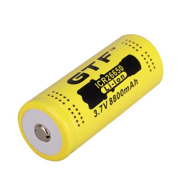 Bateria 26650 de lítio GTF icr2650 8800mAh 3,7V - 2