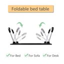 Ver imagem 2 de Mesa Dobravel Notebook Home Office Cama Sofa Portatil USB Iluminação Ventilador Azul