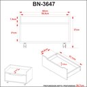Ver imagem 5 de Balcão Gabinete 60cm com 1 Gavetas e Rodízio Bn3647 Branco Tecnomobili Cor: Amêndoa/branco