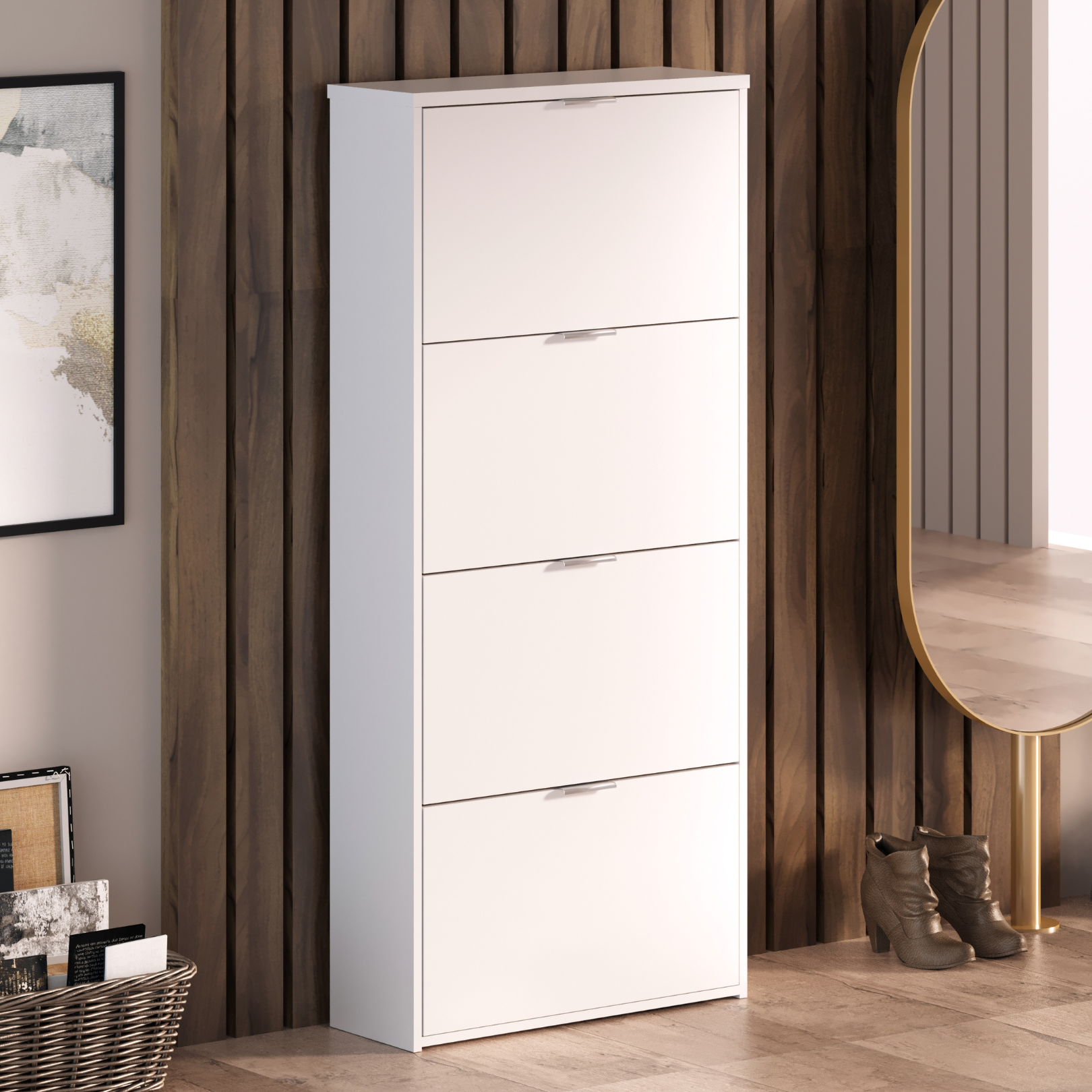 Sapateira 4 Portas Safira Branco Tonielque 147x67x24 (axlxp) - 2