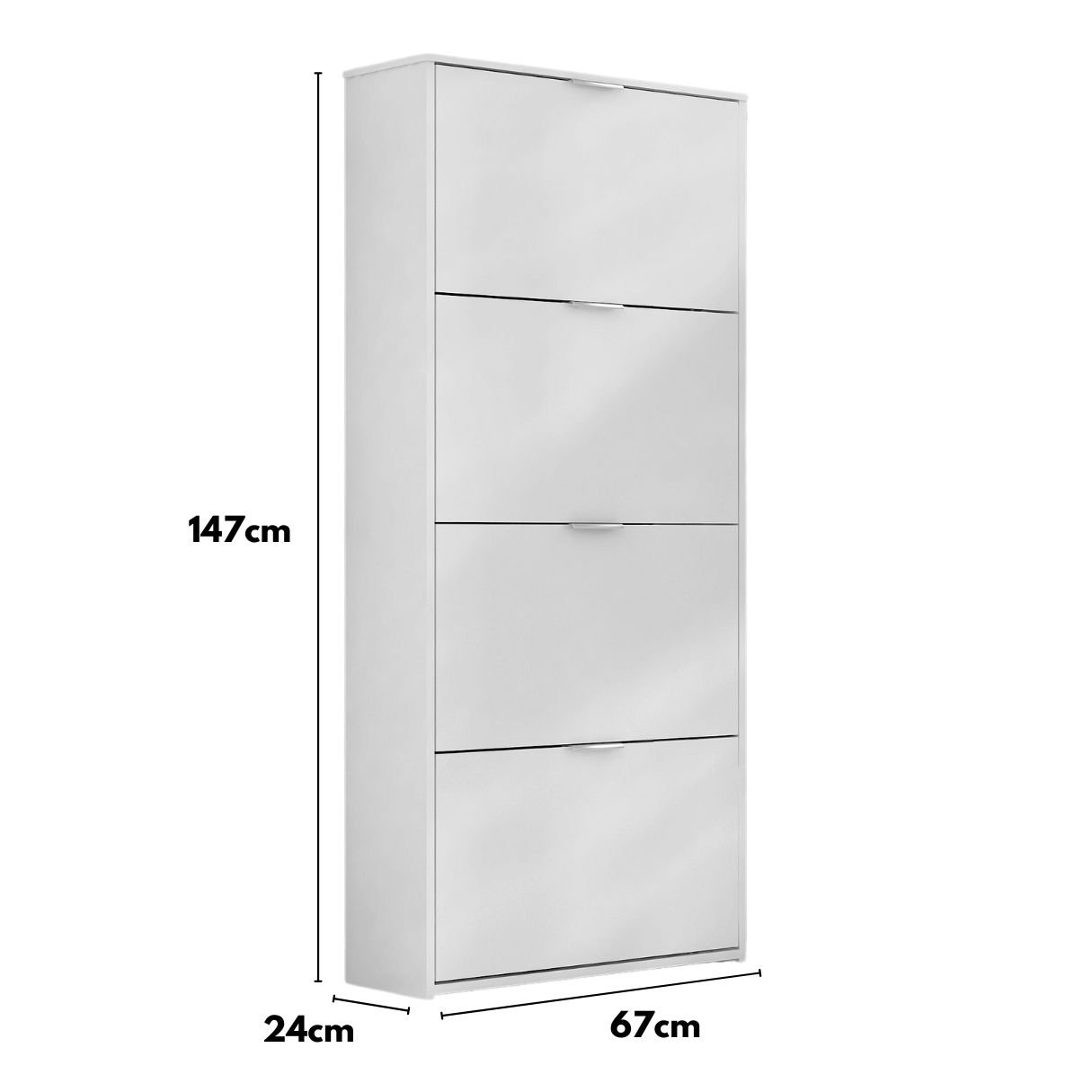 Sapateira 4 Portas Safira Branco Tonielque 147x67x24 (axlxp) - 4