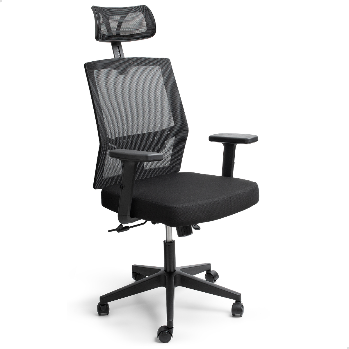 Cadeira de Escritório Presidente Ergonômica Preta Mesh Gamer - 1