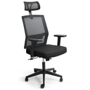 Ver imagem 1 de Cadeira de Escritório Presidente Ergonômica Preta Mesh Gamer