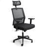 Cadeira de Escritório Presidente Ergonômica Preta Mesh Gamer - 1
