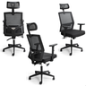 Cadeira de Escritório Presidente Ergonômica Preta Mesh Gamer - 2