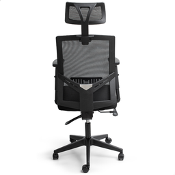 Cadeira de Escritório Presidente Ergonômica Preta Mesh Gamer - 8