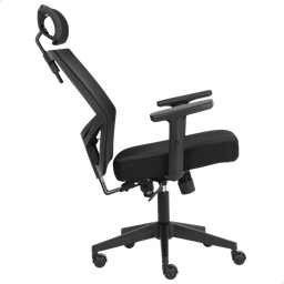 Cadeira de Escritório Presidente Ergonômica Preta Mesh Gamer - 6