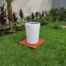 Trio Vasos Branco para Plantas Flores Fibra de Vidro Estilo Vietnamita 40, 60 e 80Cm - 3