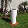 Trio Vasos Branco para Plantas Flores Fibra de Vidro Estilo Vietnamita 40, 60 e 80Cm - 5