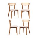 Ver imagem 1 de Kit 4 Cadeiras Madeira Maciça Estofadas Ceci CabeCasa MadeiraOriginals