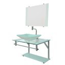 Ver imagem 2 de Gabinete de Vidro 60cm para Banheiro Cuba Chanfrada Branco - Dahora