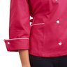 Dólmã Chef de Cozinha Feminina Madrid - Rosa/branco Wp Confecções Rosa / Branco - 6