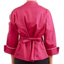 Ver imagem 2 de Dólmã Chef de Cozinha Feminina Madrid - Rosa/branco Wp Confecções Rosa / Branco