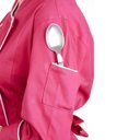 Ver imagem 7 de Dólmã Chef de Cozinha Feminina Madrid - Rosa/branco Wp Confecções Rosa / Branco