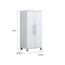 Ver imagem 3 de Armário Multiuso Michele 2 Portas 1,10m Branco