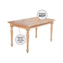 Ver imagem 3 de Mesa de Jantar Madeira Maciça Rústica Retangular 140x80cm Francisca - Natural