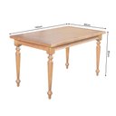 Ver imagem 4 de Mesa de Jantar Madeira Maciça Rústica Retangular 140x80cm Francisca - Natural