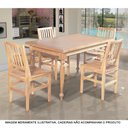 Ver imagem 2 de Mesa de Jantar Madeira Maciça Rústica Retangular 140x80cm Francisca - Natural