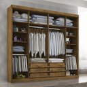 Ver imagem 3 de Guarda-roupa Casal 6 Portas com Espelho e 6 Gavetas Valencia