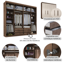 Ver imagem 5 de Guarda-Roupa Casal Valencia 6 Portas 6 Gavetas com Espelho
