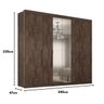 Guarda-roupa Casal 6 Portas com Espelho e 6 Gavetas Valencia - 6